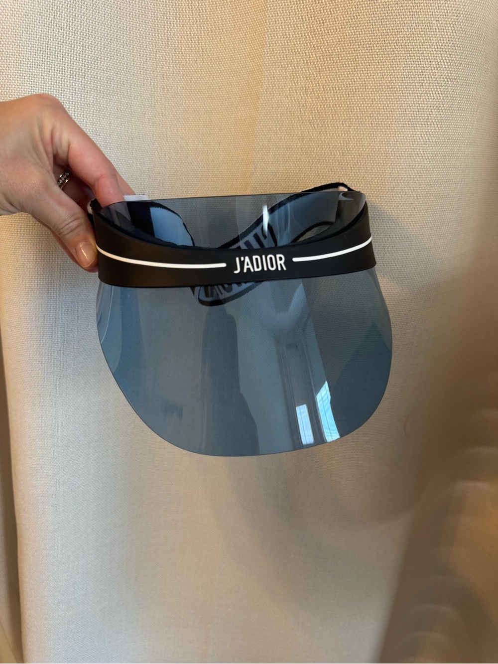 Dior Black Protective Visor with Foam Trim